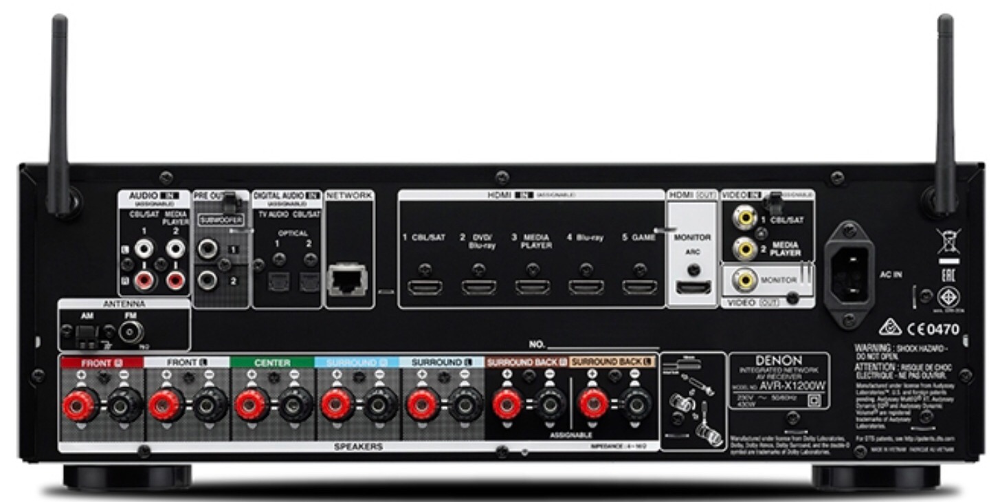 Amply xem phim Denon AVR-X1200W chính hãng