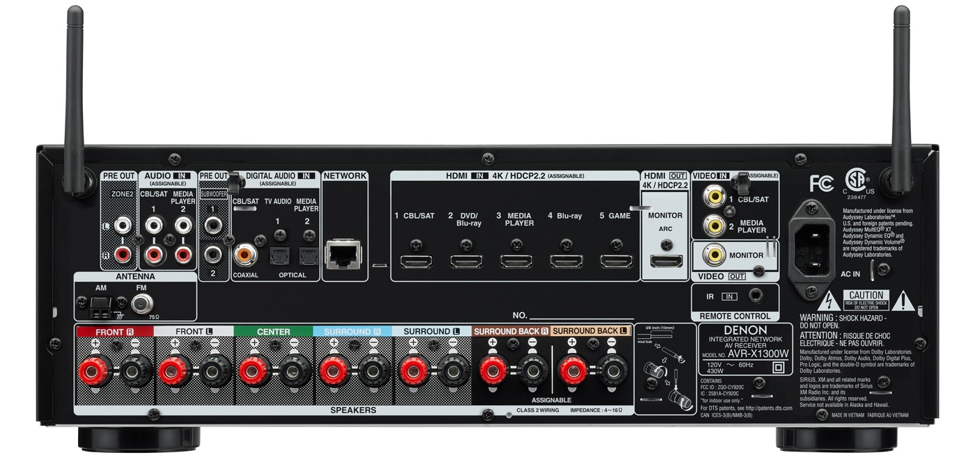 Amply xem phim Denon AVR-X1300W chính hãng