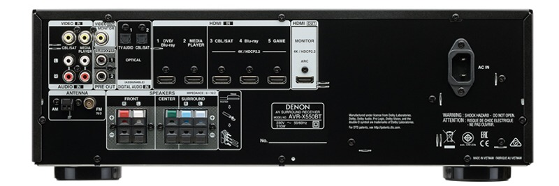 Amply xem phim Denon AVR-X550BT chính hãng