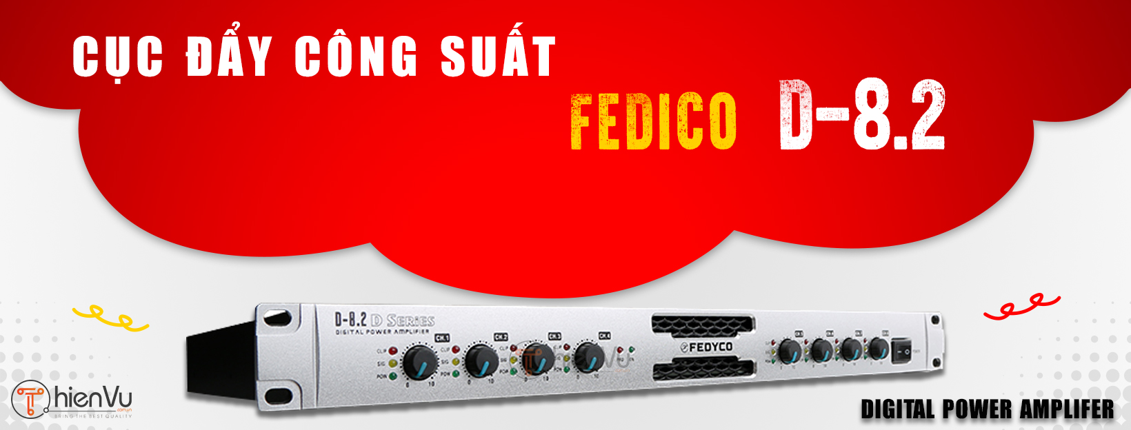 Cục đẩy công suất Fedyco D8.2 chính hãng