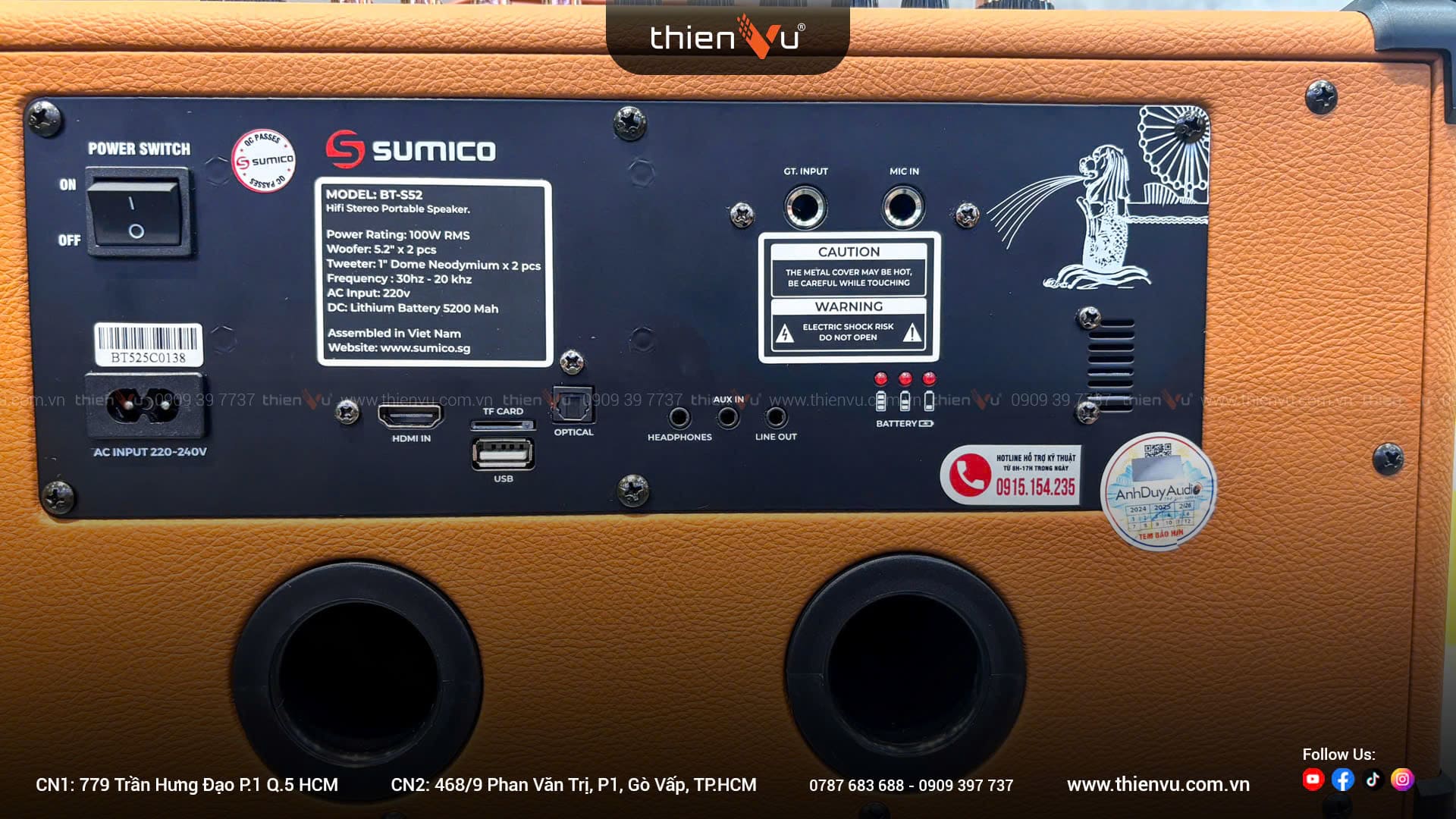 Loa Karaoke Di Động Sumico BT-S52 Chính Hãng