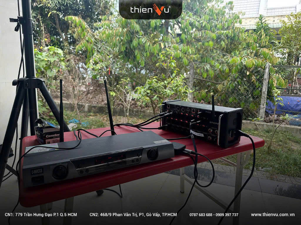 thi cong lap dat dan loa column fbt cs1000 tai long an