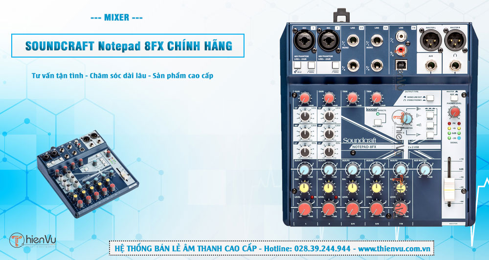 Mixer Soundcraft Notepad-8FX chính hãng