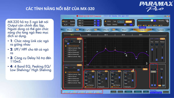 tính năng nổi bật paramax mx 320