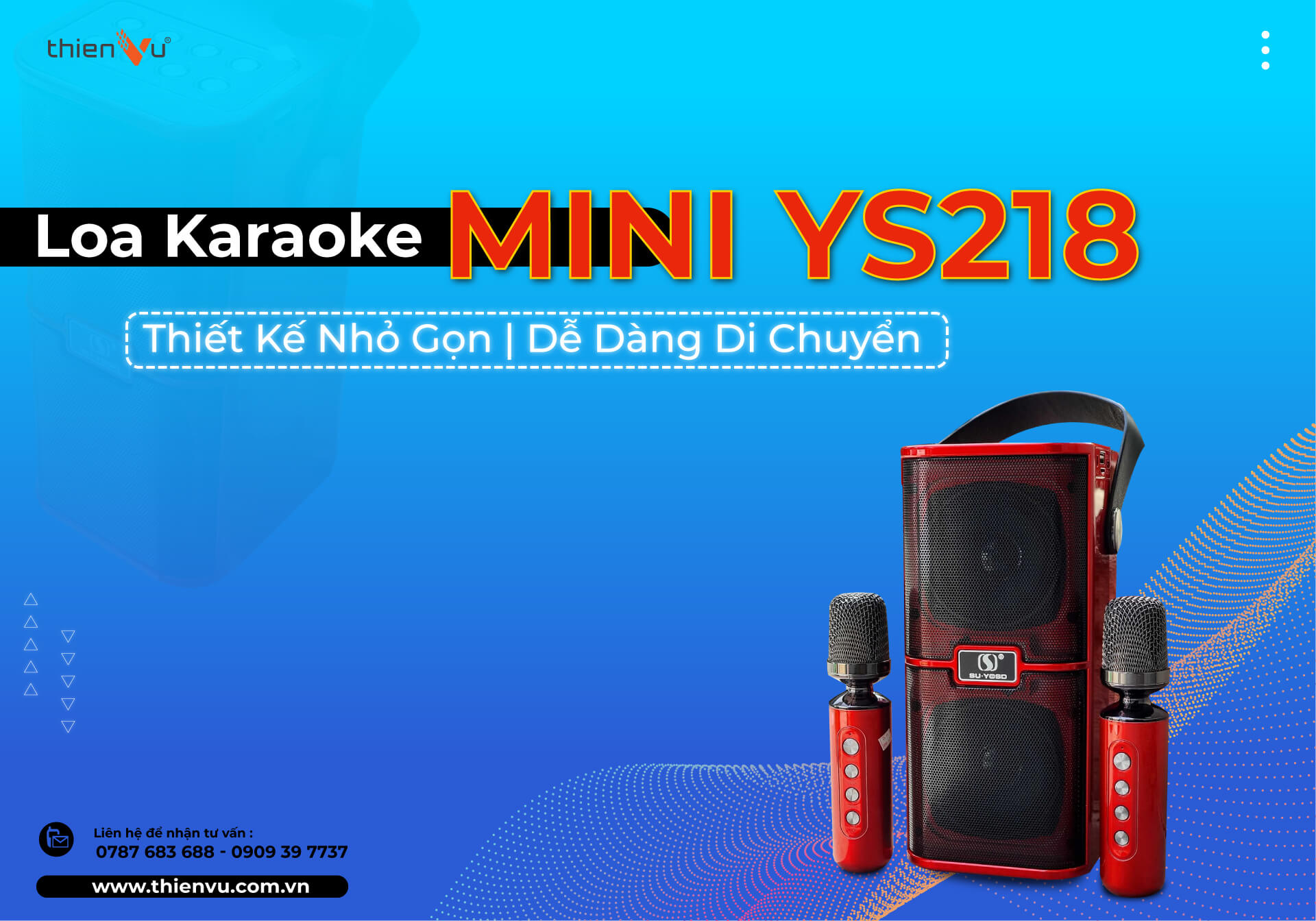 loa-karaoke-mini-ys218-thiet-ke-nho-gon