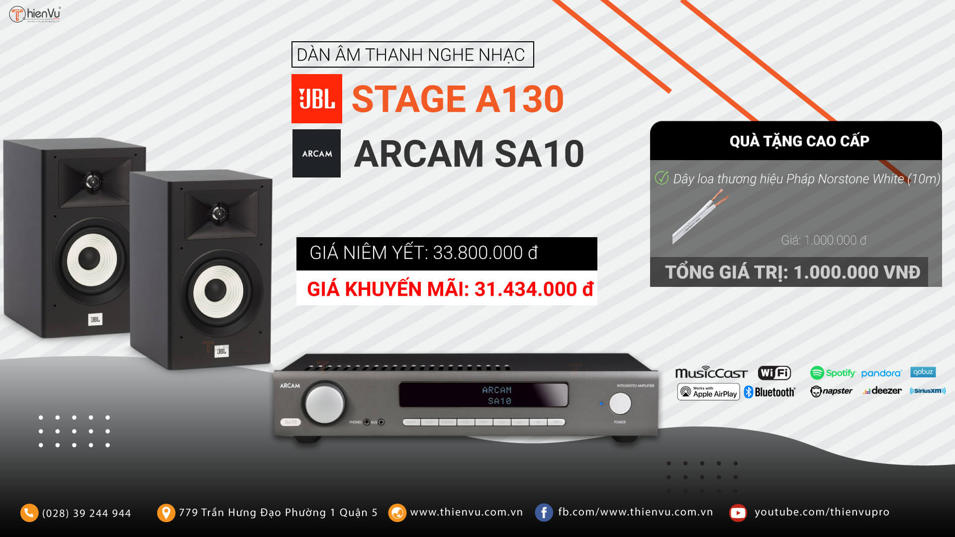 JBL STAGE A130 - ARCAM SA10