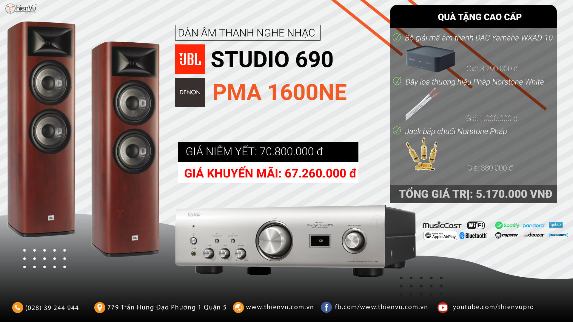 JBL Studio 690- Denon PMA 1600NE