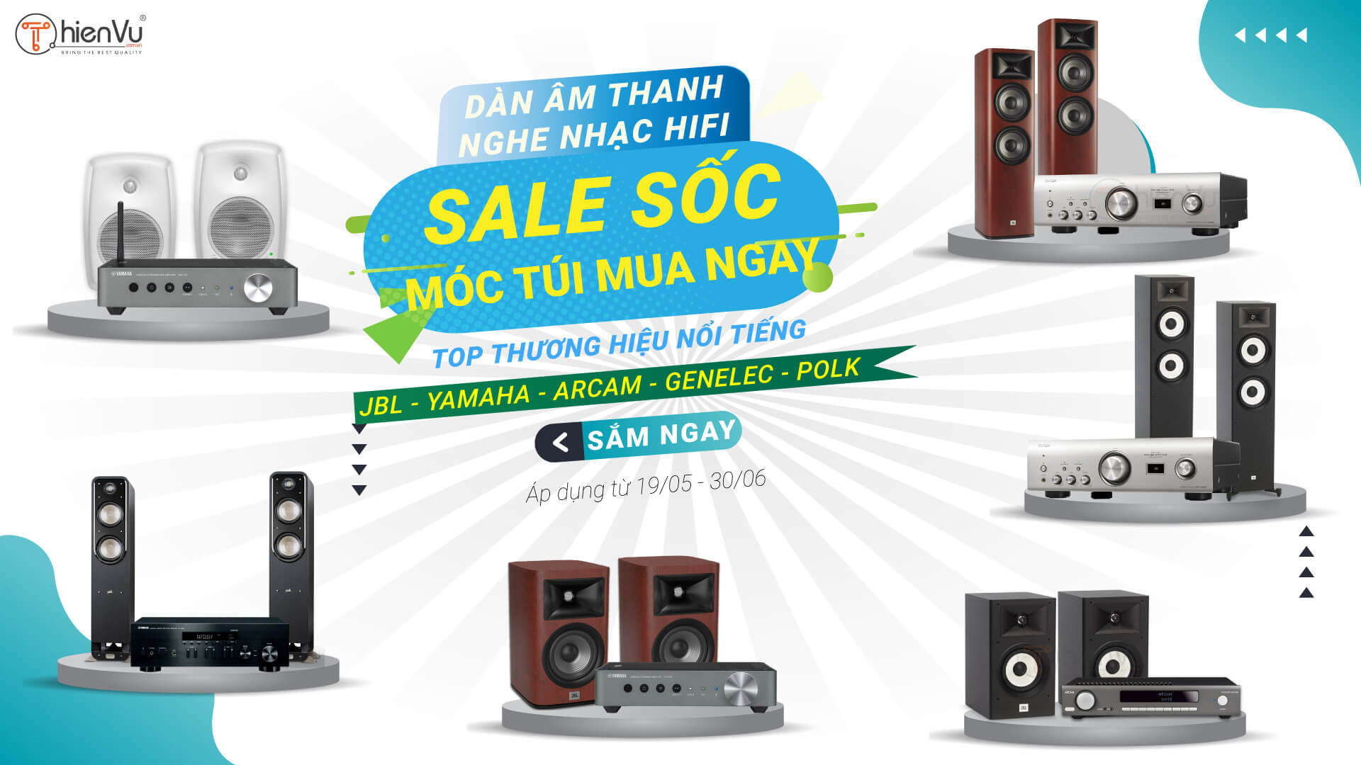 chương trình khuyến mãi 6 bộ dàn nghe nhạc hifi cao cấp