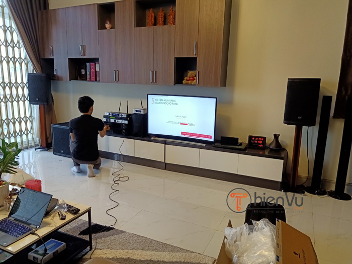 lắp đặt bộ dàn karaoke gia đình
