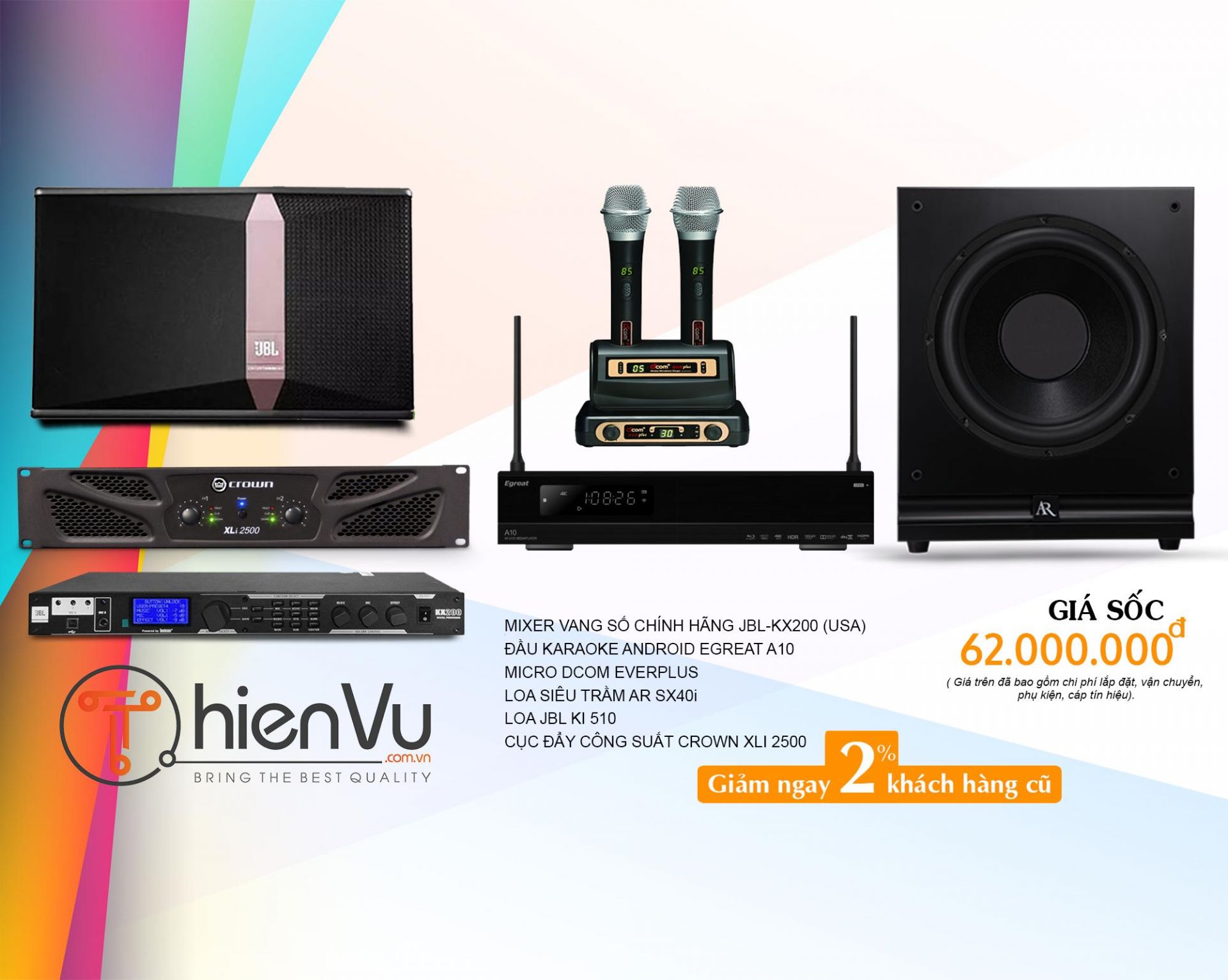 Dàn karaoke cao cấp hiện đại TVA 03