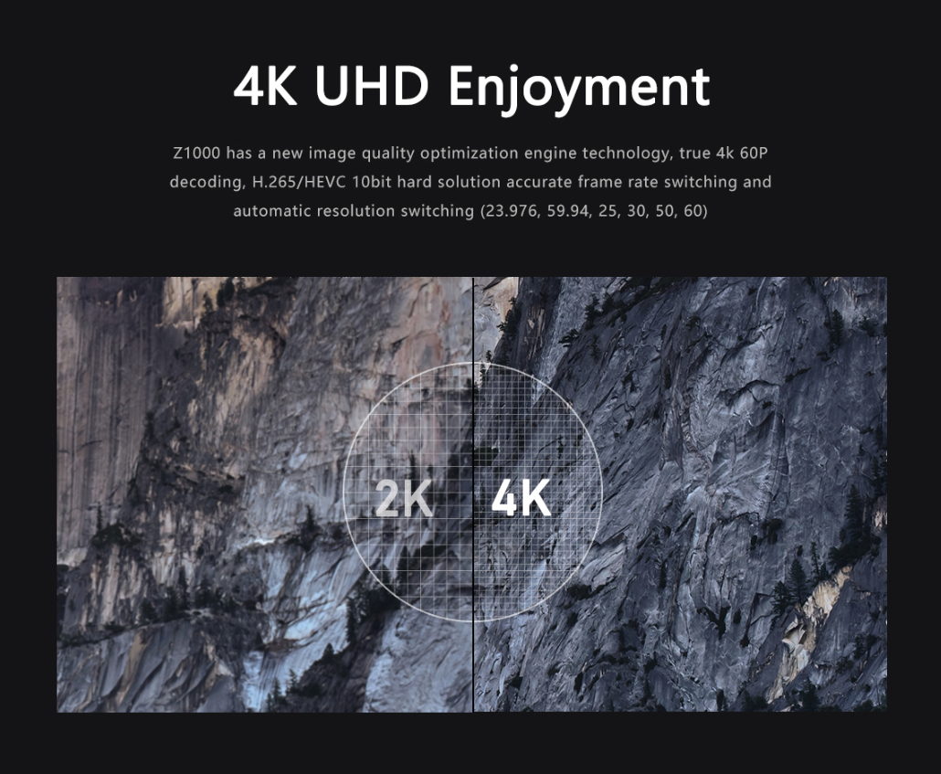 4k uhd của zidoo z1000